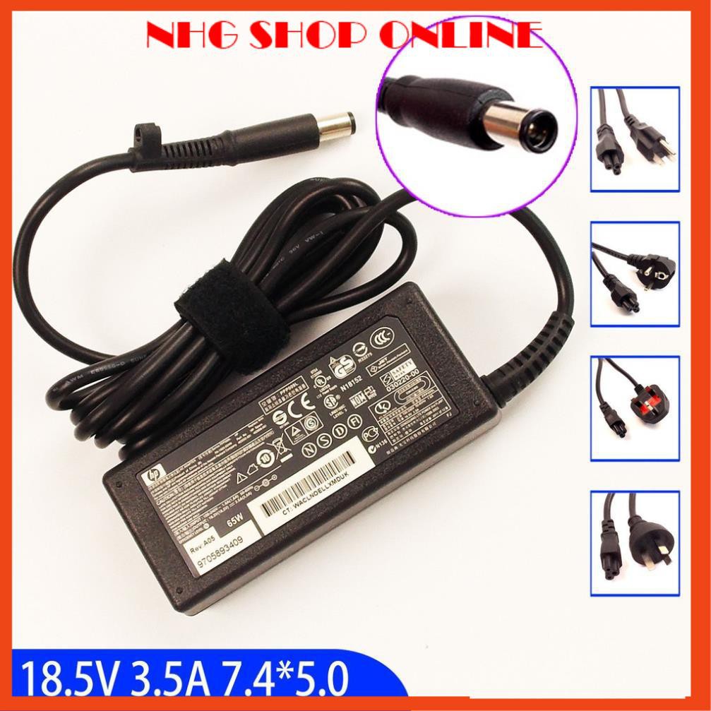 Cục sạc dùng cho laptop HP thông số 18.5V-3.5A (65W) chân to