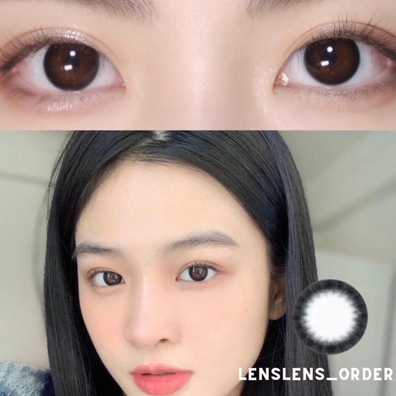Kính Áp Tròng Hàn Quốc Đen Trong Siêu Tự Nhiên Đủ Độ Cận [Vui Lòng Đặt 2 Chiếc]
