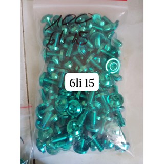 Gr5 titanmum,ốc gr5 6 li 1,5 phân lắp ốp pô,dè sau -giá 5con.10 con,20 con.