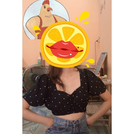 Áo kiểu nữ chấm bi