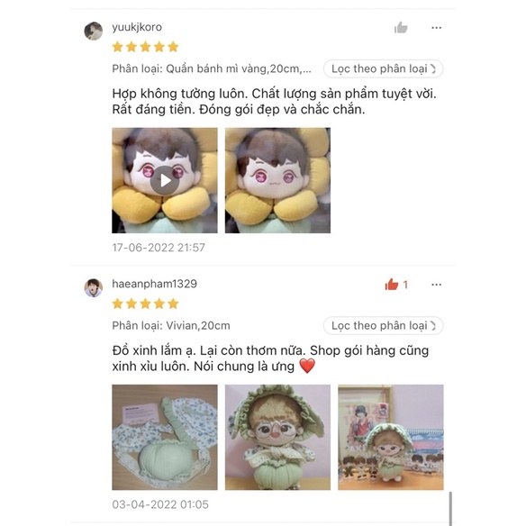 Outfit doll. Quần bánh mì cho gấu bông.