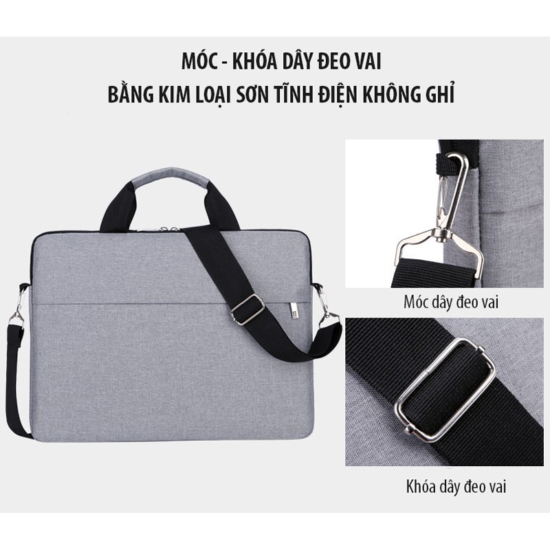 Cặp xách, Túi xách Macbook, Laptop chống sốc kèm quai đeo