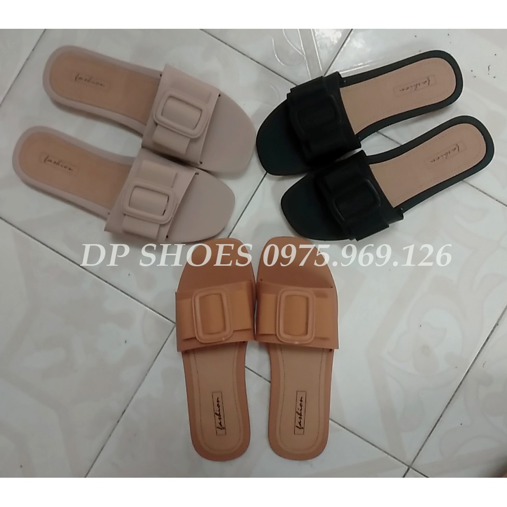dép lê nhựa dẻo bền đẹp- dép lê nữ quai nơ giá rẻ
