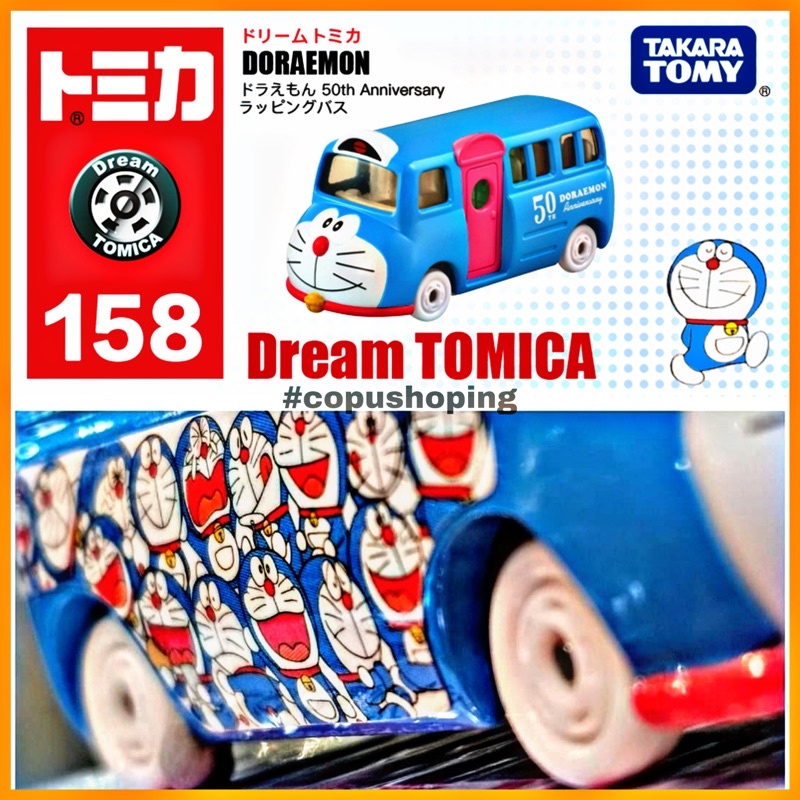 Mô hình Doraemon xe buýt Tomica Takara Tomy