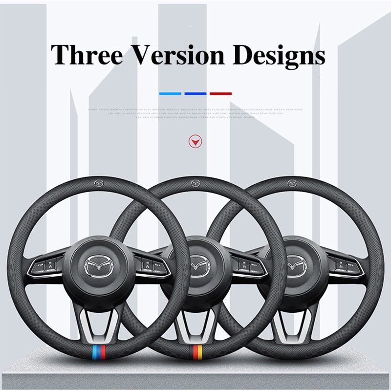 Bao Da Bọc Vô Lăng Xe Hơi Thiết Kế Siêu Mỏng Thoáng Khí Cho Mazda 2 3 5 6 8 CX5 CX7 CX3 CX9 RX Mx30 Atenza AXELA BT-50