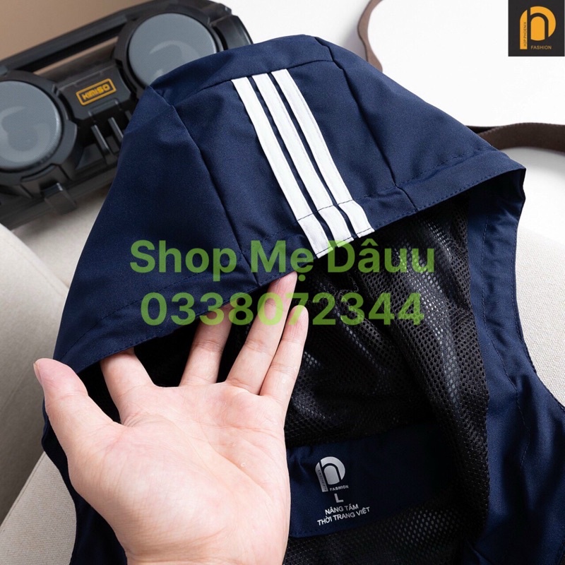Áo khoác gió Nam, Nữ 3 sọc, cao cấp 2 lớp, chất gió tráng bạc, chống nước,chống gió, Siêu đẹp