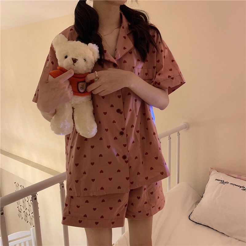 Bộ Đồ Ngủ Dáng Rộng Thiết Kế Dễ Thương Thời Trang Mùa Hè Cho Nữ