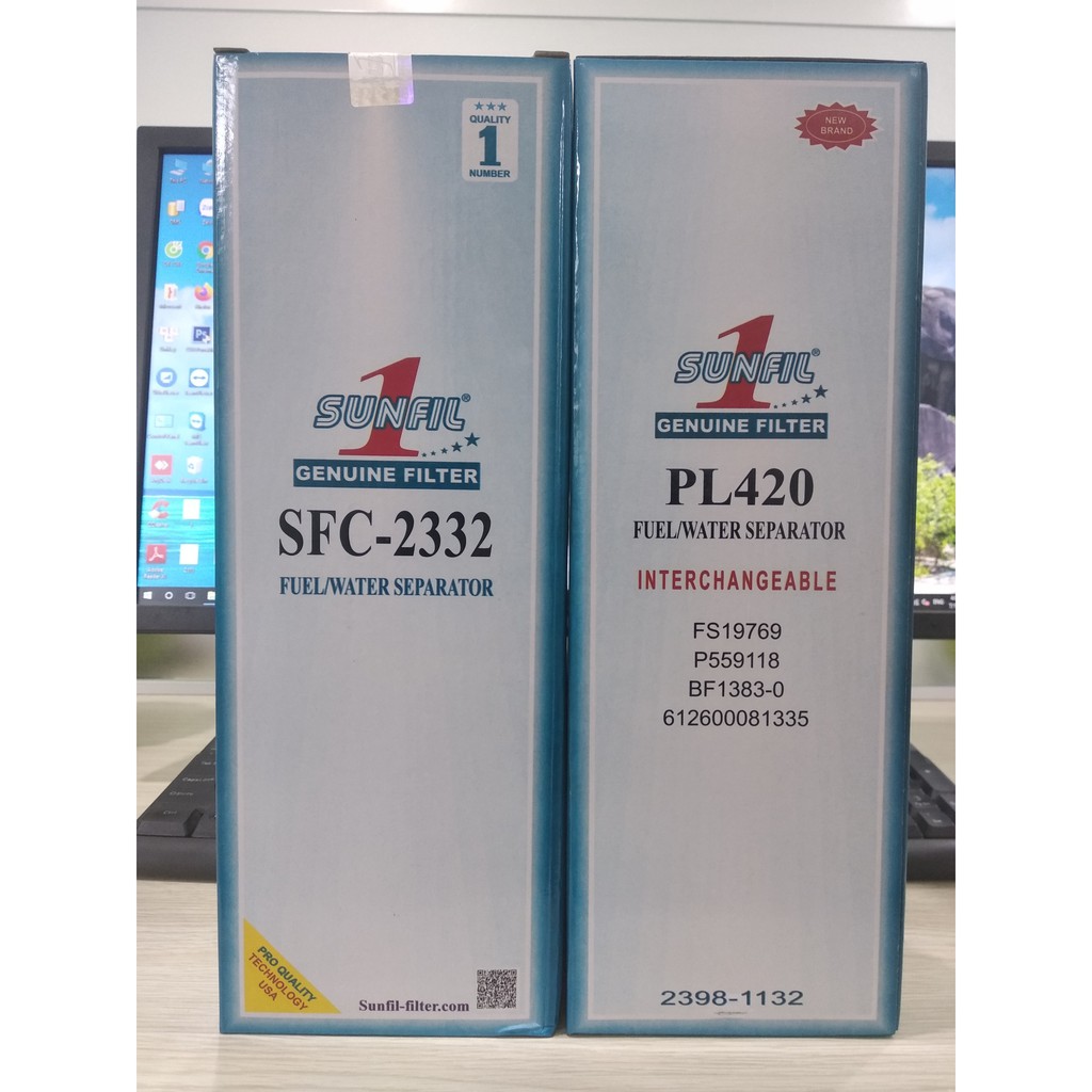Lọc dầu tách nước Howo, đầu kéo - PL420 - SFC2332 - Sunfil 1