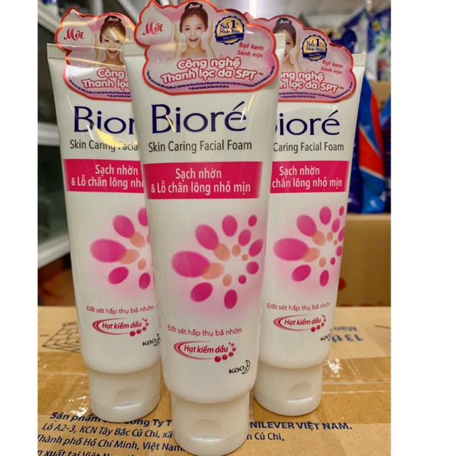 Sữa rửa mặt Biore sạch nhờn lỗ và chân lông nhỏ mịn 100g
