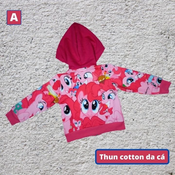 Áo khoác bé gái hình ngựa Pony 11-43kg - Áo lạnh nữ - PONY - Thun cotton da cá in 3D cực chất- Hương Nhiên