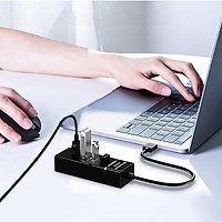 Hub USB 3.0 Chia 4 cổng, tốc độ cao -Có ĐÈN LED- HÀNG CHÍNH HÃNG -Cổng chia USB Cao Cấp