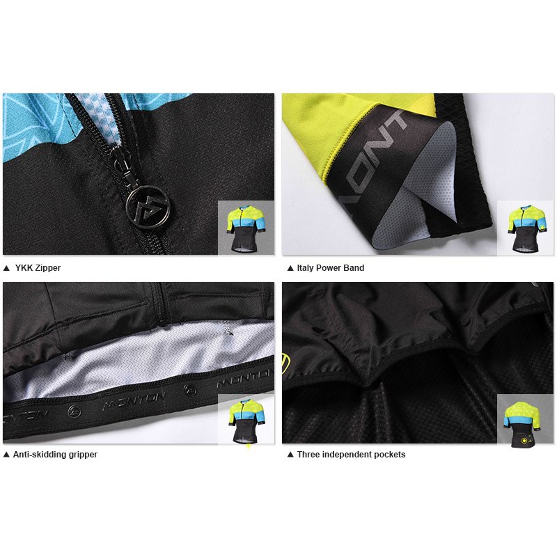 Áo đạp xe ngắn tay Monton Climbzing Flower black yellow