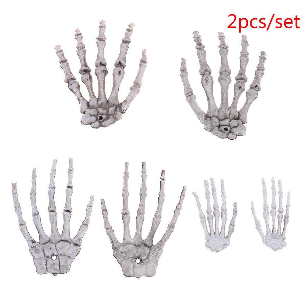 1 Cặp Đầu Lâu 4 Kích Cỡ Trang Trí Halloween