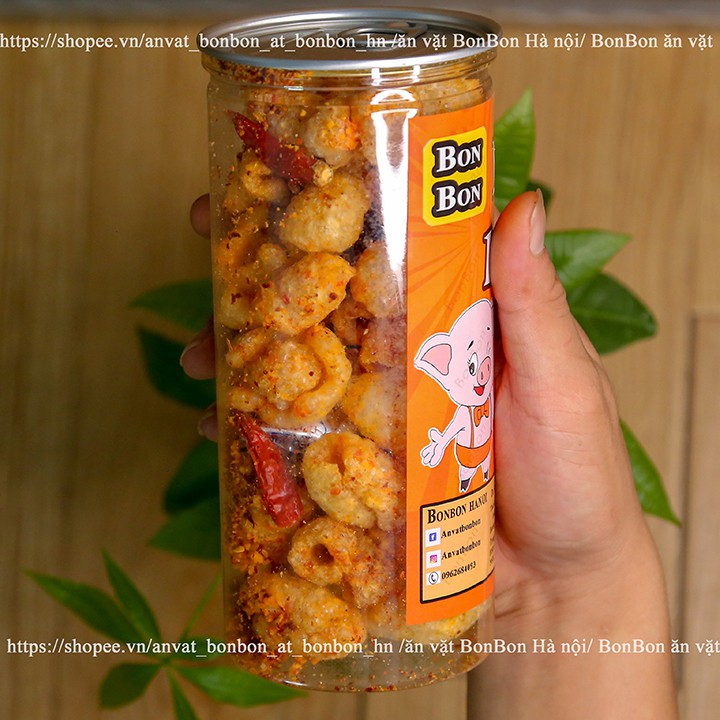 Da heo tỏi ớt 160g BONBON Đồ ăn vặt Hà Nội vừa ngon,vừa rẻ. Da heo chiên giòn thơm nhức mũi  Bonbon | BigBuy360 - bigbuy360.vn