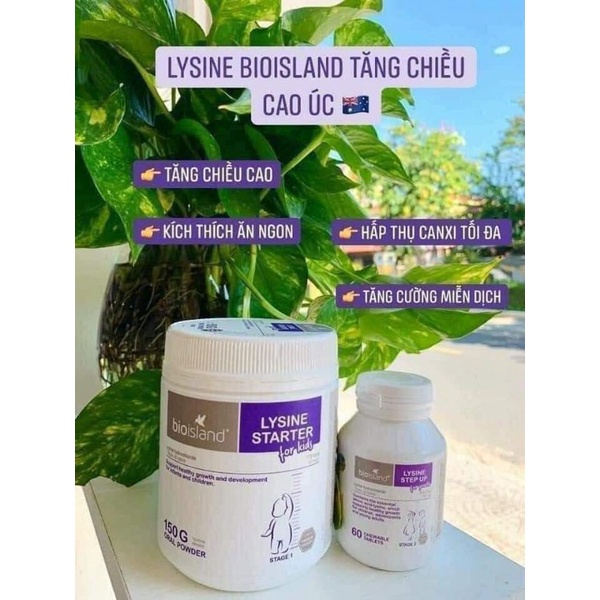 Tăng chiều cao, tăng chuyển hóa [Úc] Lysine Bio islands [Chính hãng] dạng viên/ bột