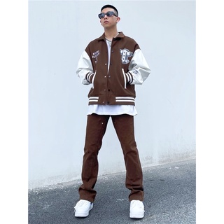 Áo khoác nỉ da varsity jacket TIME & MONEY hot trend - Dumbstrek.studio