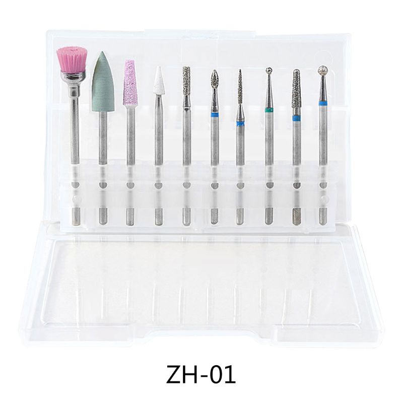 Set 10 Đầu Mài Móng Tay Bằng Hợp Kim Chất Lượng Cao