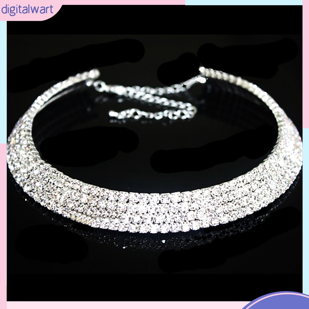 Vòng Cổ Choker Đính Đá Phong Cách Sang Trọng Thanh Lịch Dành Cho Nữ