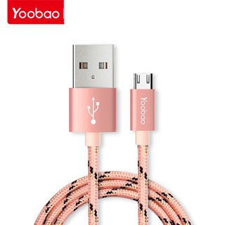 Cáp Microusb sạc data bọc vải dù Yoobao YB-416 1m