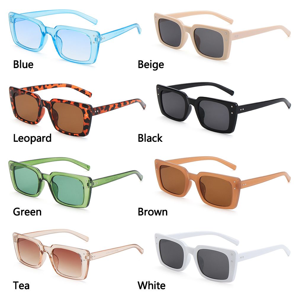 Kính mát hình chữ nhật chống tia UV400 phong cách cổ điển thời trang cho nữ