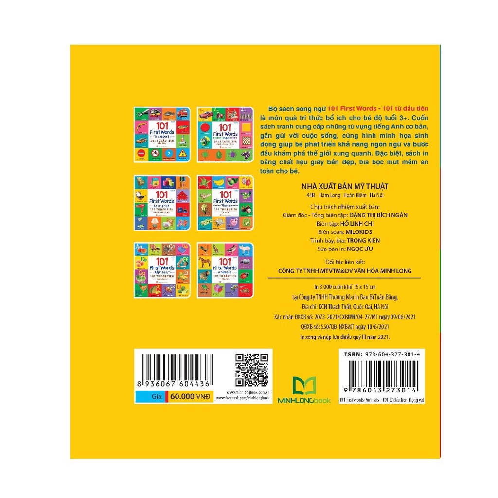 Sách: 101 First Words - 101 Từ Đầu Tiên - Động Vật