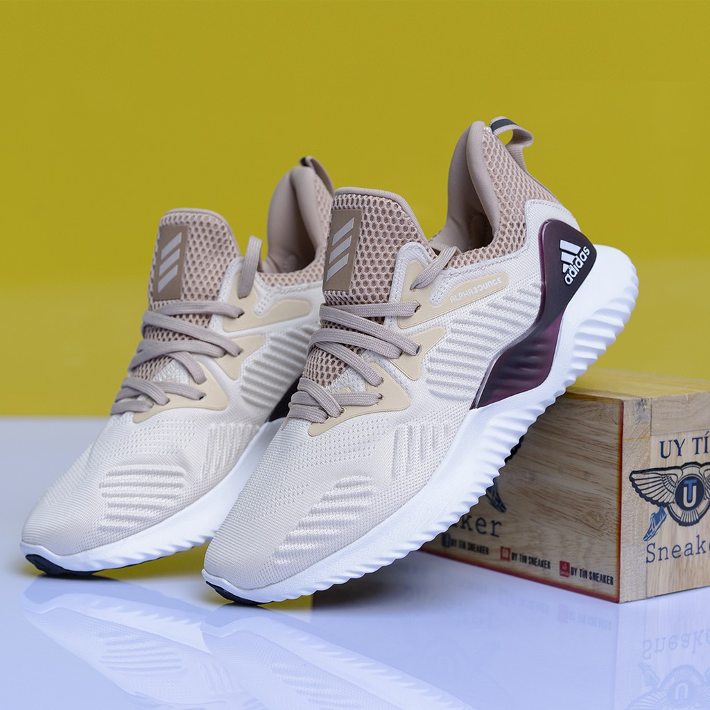 Giày Alpha 🎁 Freeship 🎁 Giày Thể Thao Alpha Kem Tím Nữ Cao Cấp
