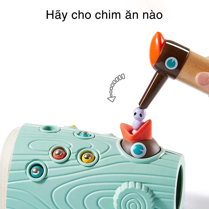 Bộ đồ chơi chim gõ kiến cao cấp KUB, đồ chơi giáo dục trẻ em chăm sóc thú cưng bằng nam châm dễ thương KUB OFFICIAL