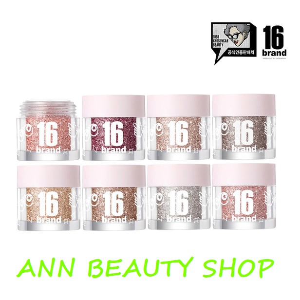 Nhũ Mắt Kim Tuyến 16brand Candy Rock Pearl Powder (date 3/2022)