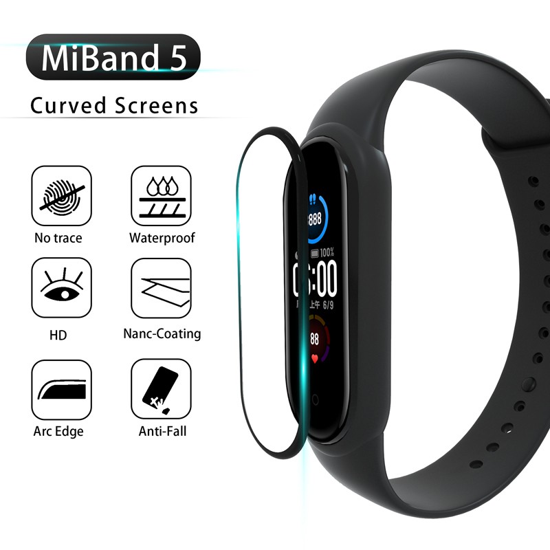 Bộ Miếng Dán 3D Full Màn Cho Xiaomi Mi Band 4/5/6/7/8/7 Pro - Bảo Vệ Mặt Đồng Hồ Một Cách Trọn Vẹn