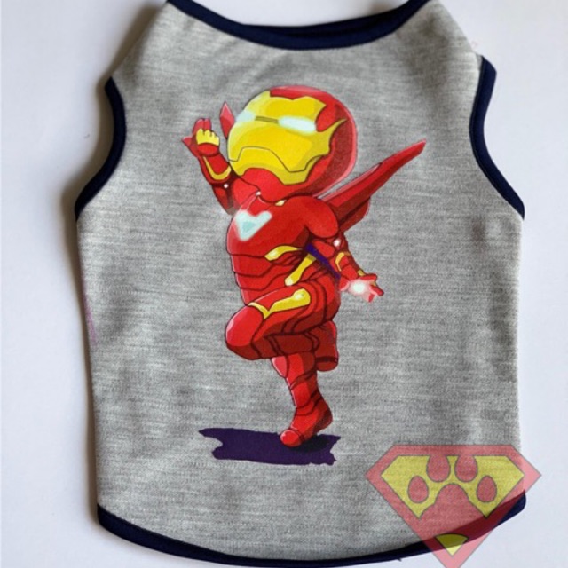 ÁO THÚ CƯNG IN HÌNH IRONMAN THẦN TIÊN TỈ TỈ SIÊU XINH GIÁ RẺ ĐỒNG GIÁ XXS - L