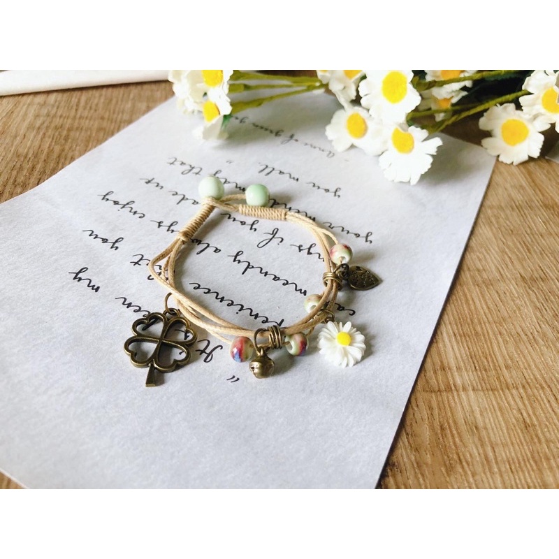 Vòng gốm hoa cúc handmade