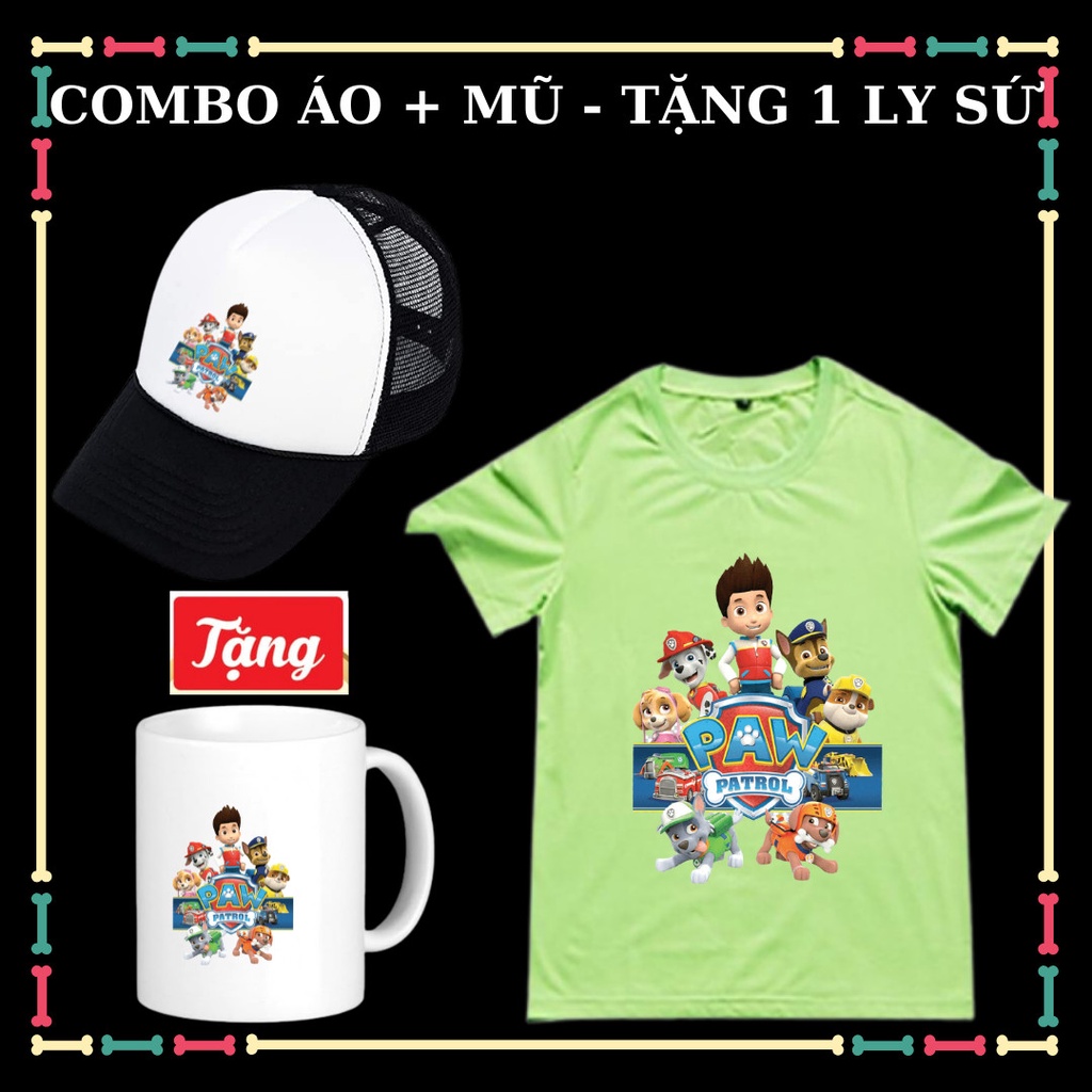 Tặng Ly Sứ in hình Đội Chó Cứu Hộ Paw Patrol khi mua Combo Mũ Áo Đội Chó Cứu Hộ Paw Patrol cho trẻ e