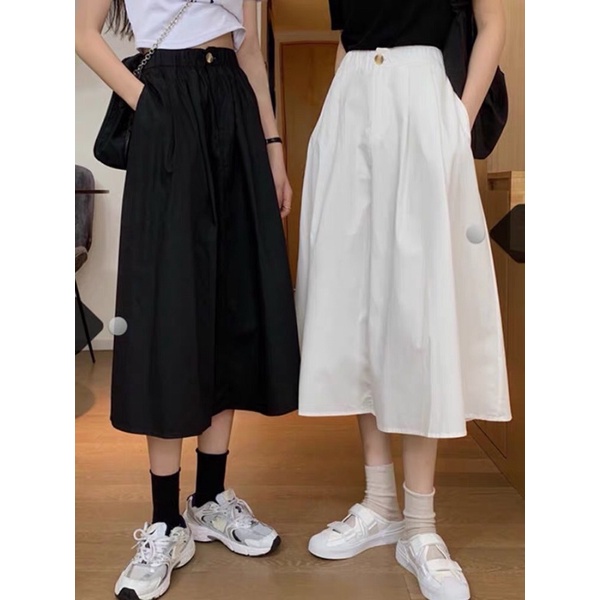 Chân Váy nỉ Dài Dáng Chữ A, cúc khóa trước, chun lưng ❤️