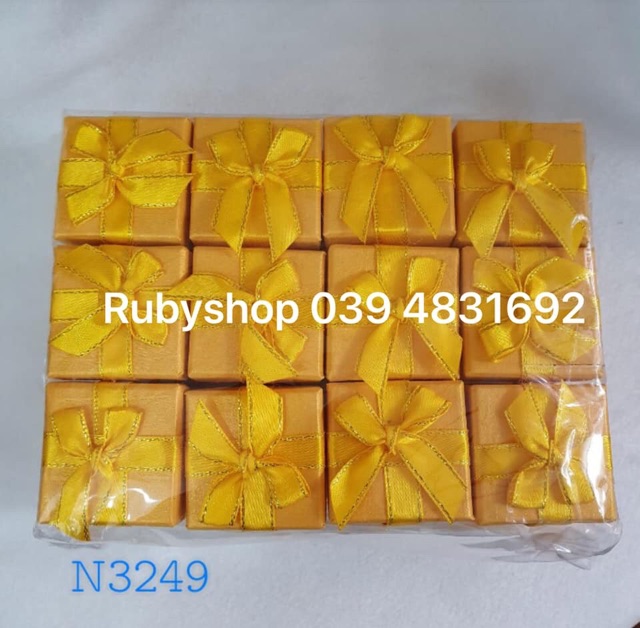 Combo 24 hộp nơ voan nhiều màu đựng quà tặng, trang sức