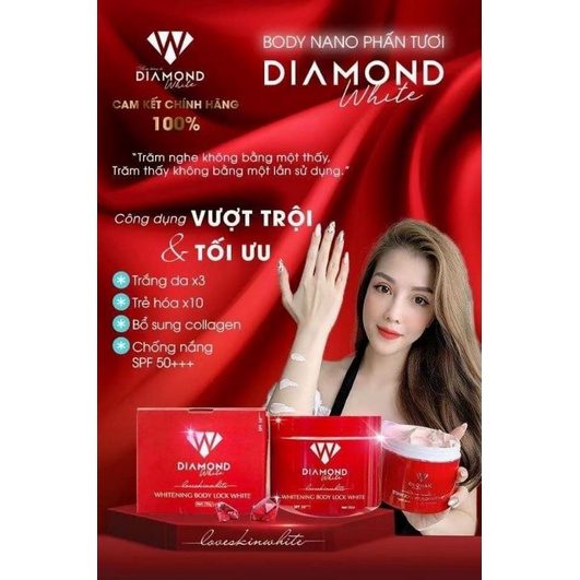 Kem body nano phấn tươi Diamond White chính hãng