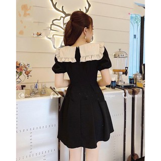 Đầm xòe cổ phối nơ
