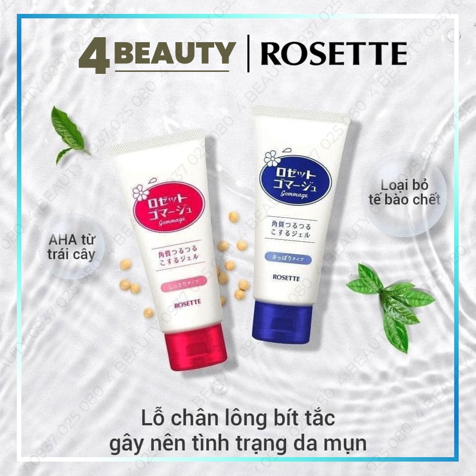 Tẩy Tế Bào Chết Rosette Cho Mọi Loại Da 120g Gommage Gentle Peeling Gel - Moist Peeling Gel