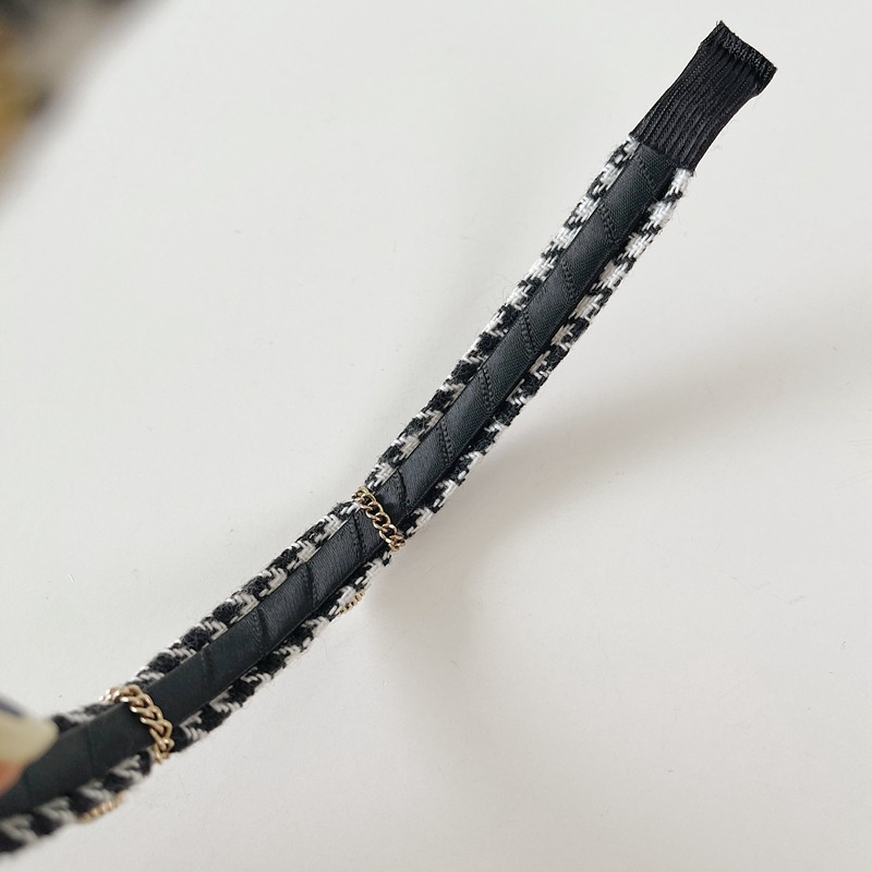 [FREESHIP] Bờm tóc vải kẻ caro đính ngọc, nhỏ gọn, bền đẹp, phong cách hiện đại, Hàn Quốc, June accessories