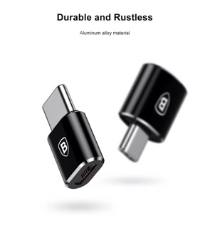 Jack chuyển Micro USB sang USB type C 3.1 BASEUS - BH 6 Tháng
