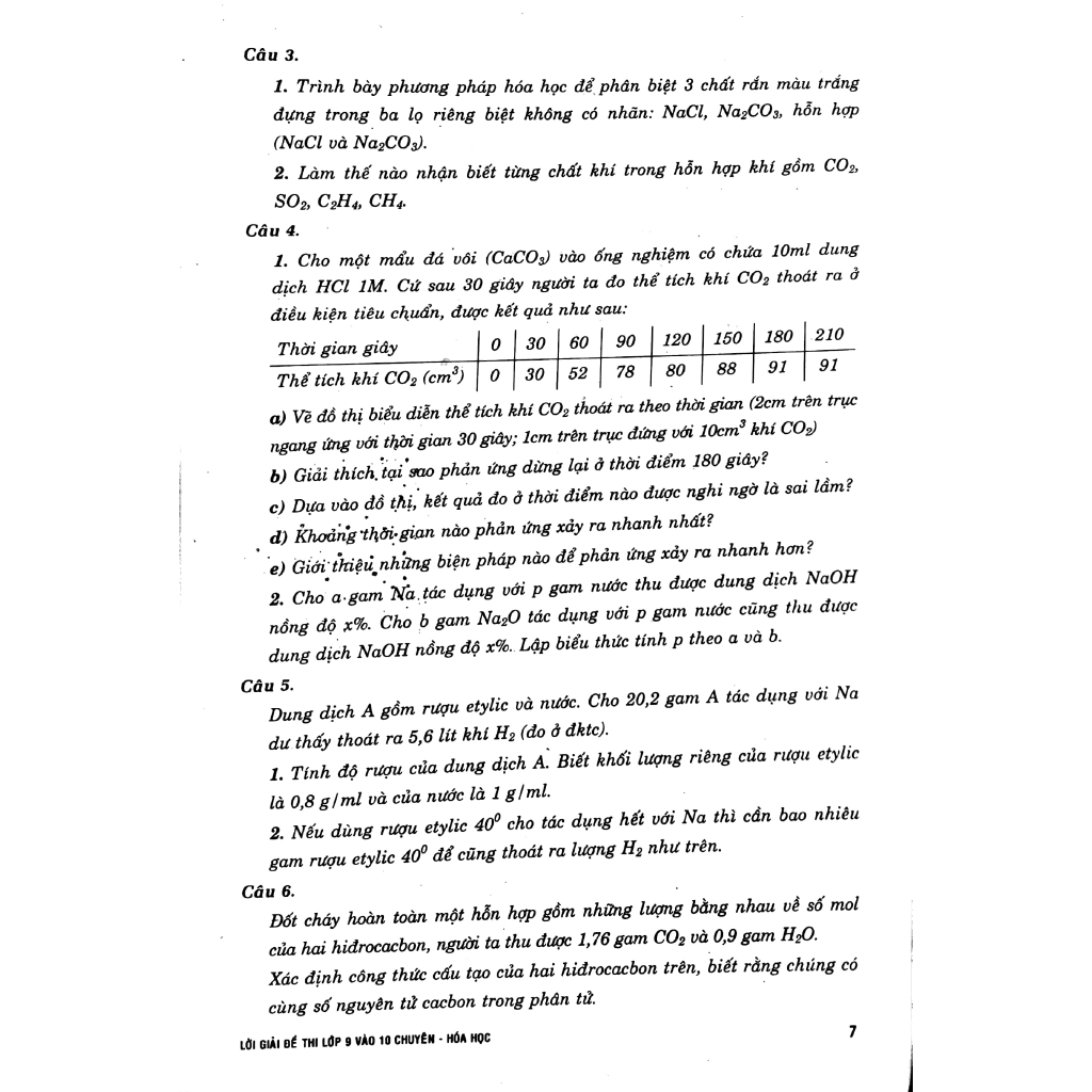 Sách - Lời Giải Đề Thi Lớp 9 Vào 10 Môn Hóa