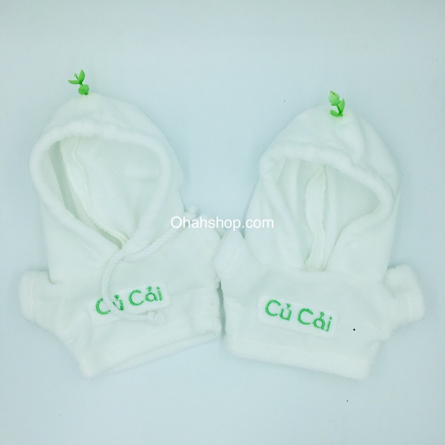 Outfit doll áo hoodie Củ Cải tặng kèm quần sịp