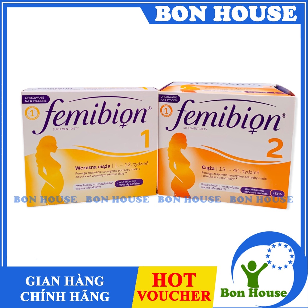 Femibion 4 tuần số 1, số 2