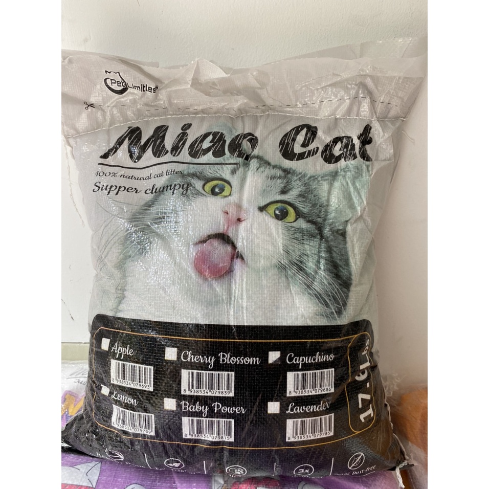 Cát vệ sinh cho mèo cát đất sét Miao Cat- 17.6L và HelloCat 10L- Cát vệ sinh mèo thấm hút khử mùi tốt - Hoshi Pet