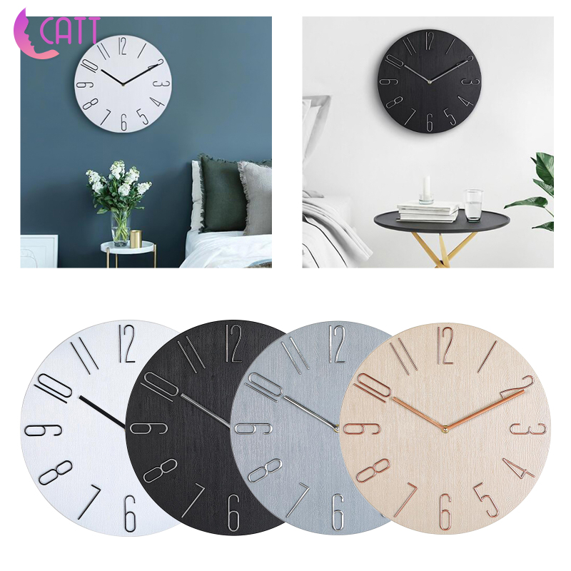 Đồng Hồ Treo Tường 14 &quot;Màu Trắng Phong Cách Hiện Đại