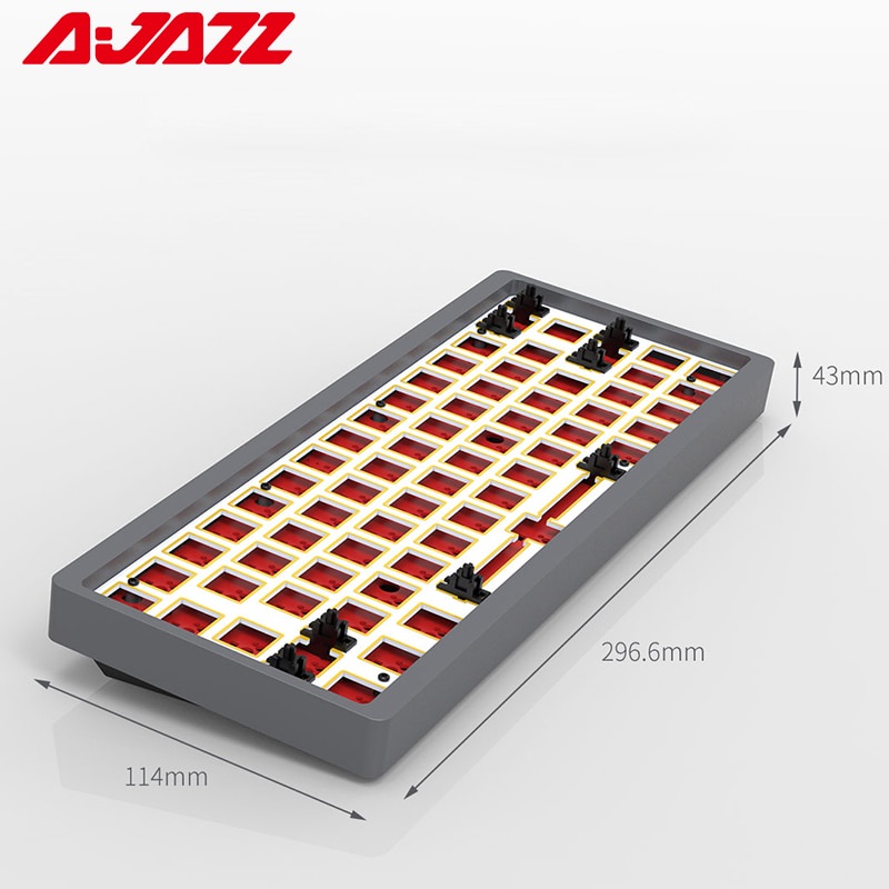 Kit bàn phím cơ Ajazz AC064 Nhôm CNC - hotswap - 3 mode