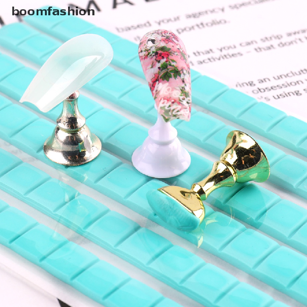 [boomfashion] DIY Nail Fixing Clay Glue Adhesive Reusable Nail Practice Stander Tips Display [new]