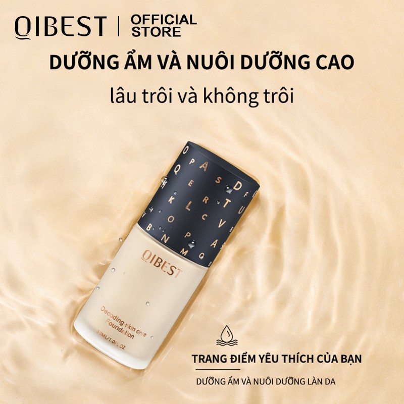 Kem nền QIBEST kiểm soát dầu lâu trôi chống thấm nước che phủ toàn diện 3 tông màu tuỳ chọn 125g | BigBuy360 - bigbuy360.vn
