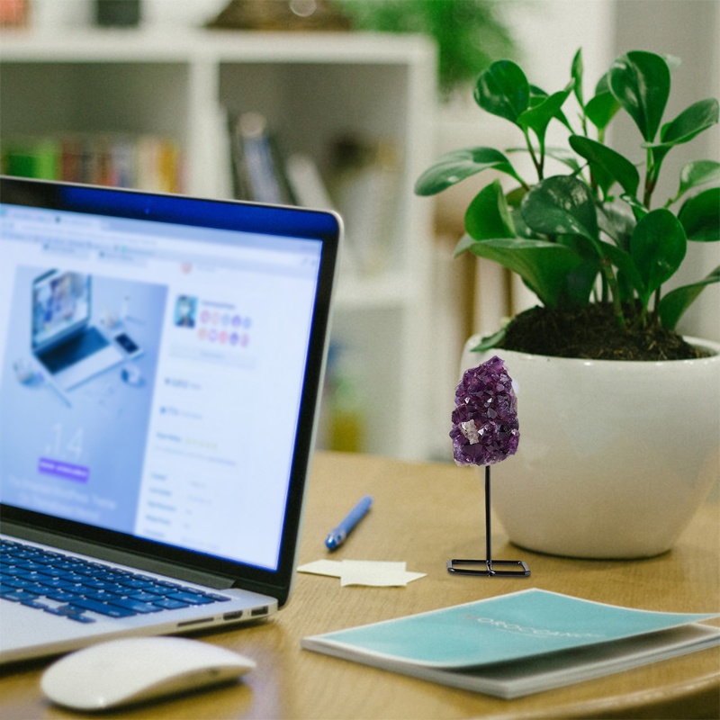 Cụm Thạch Anh Tím Cho Phong Thủy Wicca Reiki Chakra Chữa Bệnh Aura