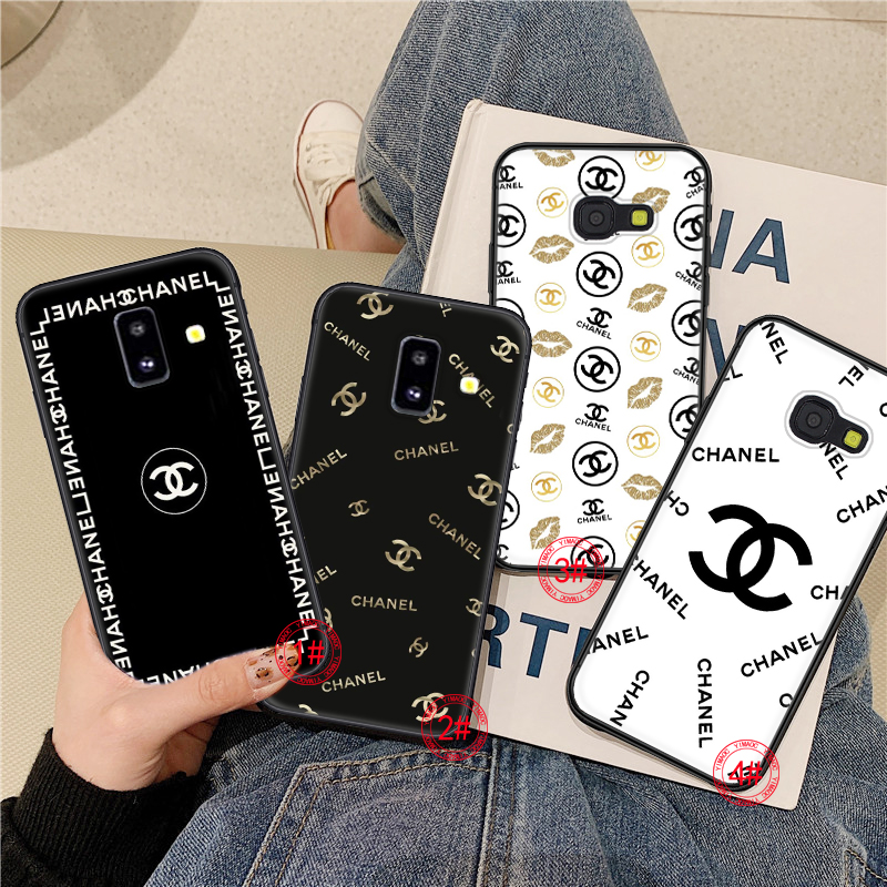 Ốp điện thoại mềm hình chanel cho Samsung J4 Core J6 Plus Prime J7 Duo J8 2018 S10E 44Q