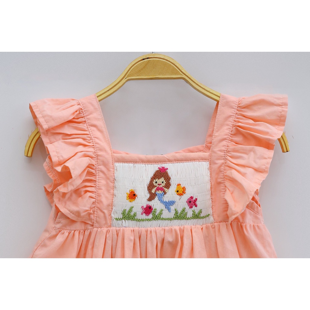 ĐẦM SMOCK ĐÔI MẸ VÀ BÉ NÀNG TIÊN CÁ